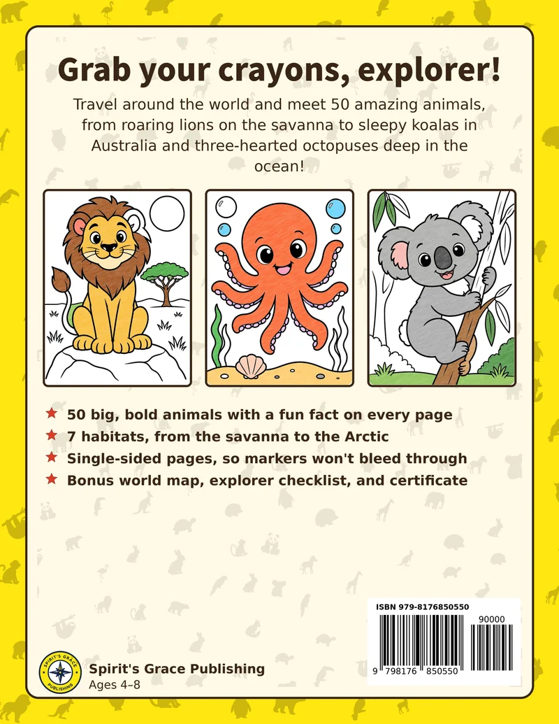 Back cover of Wild Explorers Animals of the World