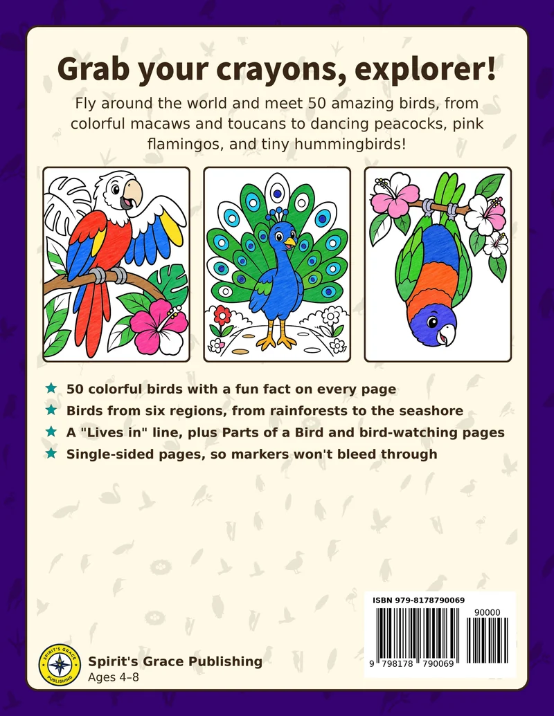 Back cover of Wild Explorers Birds of the World