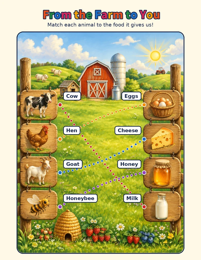 Colored bonus page from Wild Explorers Farm Animals: From the Farm to You