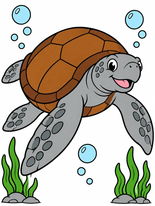 Colored drawing of an archelon