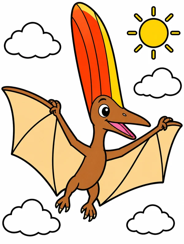 Colored drawing of a tupandactylus