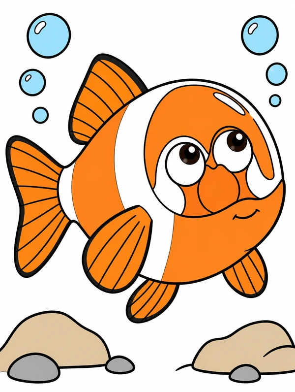 Colored drawing of a barreleye fish