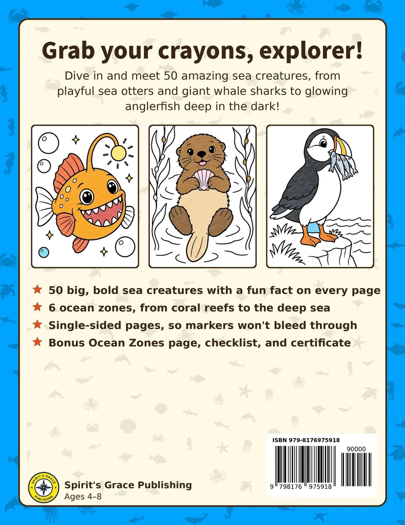 Back cover of Wild Explorers Ocean Animals