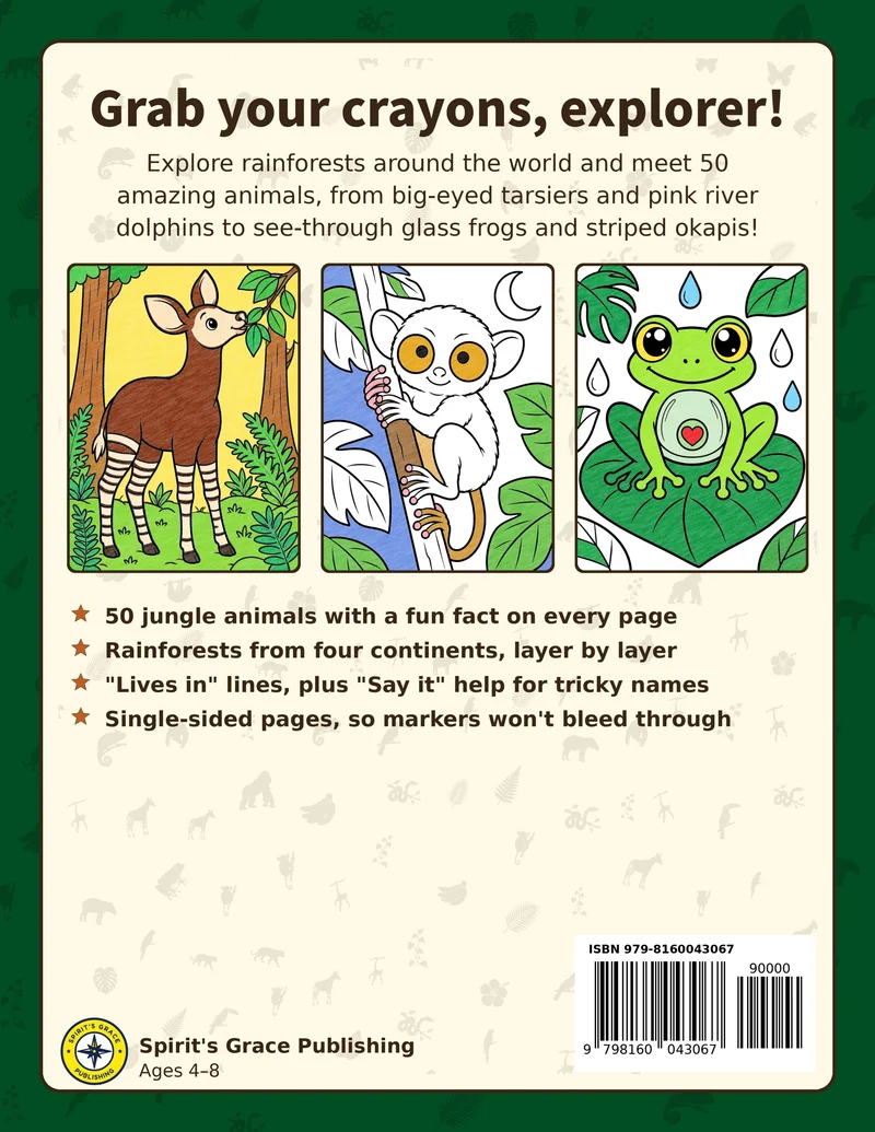 Back cover of Wild Explorers Rainforest & Jungle